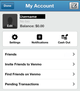 Venmo Account View